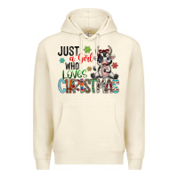 Sandshell just a girl who loves christmas Premium Hoodie - CowhideDigitalArt