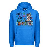 True Royal just a girl who loves christmas Premium Hoodie - CowhideDigitalArt