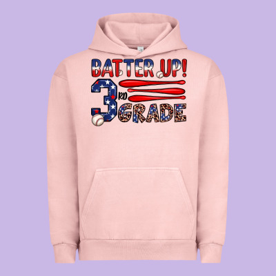 Batter Up 3rd Grade Urban Hoodie Designed By Jahusdesignshop