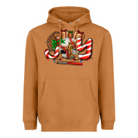 Meerkat joy with baseball and christmas gift and candies Heavyweight Hoodie - AdoDesignShop