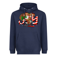Navy joy with baseball and christmas gift and candies Heavyweight Hoodie - AdoDesignShop
