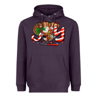 Plum joy with baseball and christmas gift and candies Heavyweight Hoodie - AdoDesignShop