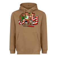 Joy With Baseball And Christmas Gift And Candies Heavyweight Hoodie | Teevron