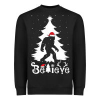Black bigfoot christmas shirt Heavyweight Sweatshirt - DesigneFamous