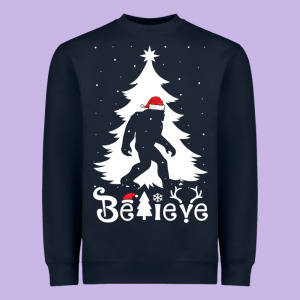Bigfoot Christmas Shirt Heavyweight Sweatshirt Designed By Designefamous