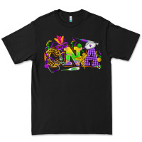 Black Mardi Gras CNA Nurse Premium Tee - HowdyJamesFarm