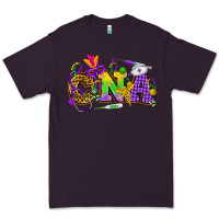 Plum Mardi Gras CNA Nurse Premium Tee - HowdyJamesFarm