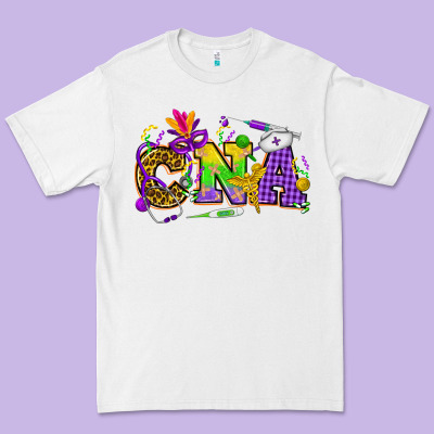Mardi Gras Cna Nurse Premium Tee Designed By Howdyjamesfarm