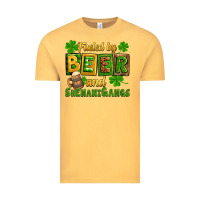 Vintage Mustard St. Patrick's Fueled by beer and shenanigangs Vintage Tee - OliviaCreatesArt