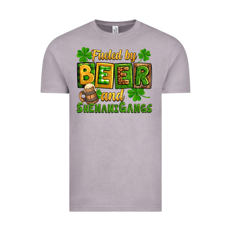 St. Patrick's Fueled By Beer And Shenanigangs Vintage Tee by OliviaCreatesArt | Teevron
