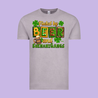 St. Patrick's Fueled By Beer And Shenanigangs Vintage Tee Designed By Oliviacreatesart