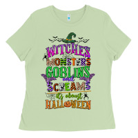 Matcha witches monsters goblins and screams its almost halloween Ladies Tee - CowGirlArtShop