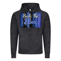 Vintage Black Back the blue brushstrokes Vintage Hoodie - FaDigitalArtStudio