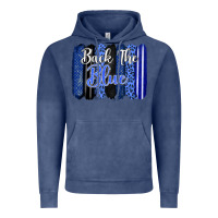 Vintage Denim Back the blue brushstrokes Vintage Hoodie - FaDigitalArtStudio