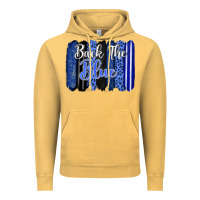 Vintage Mustard Back the blue brushstrokes Vintage Hoodie - FaDigitalArtStudio
