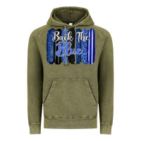 Vintage Olive Back the blue brushstrokes Vintage Hoodie - FaDigitalArtStudio