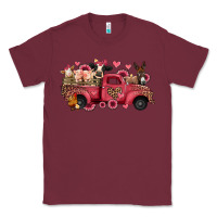 Burgundy valentines day leopard farm animals truck Classic Tee - Jasminsmagicworld
