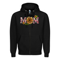 Black blessed mom Zipper Hoodie - BarkalooDesign