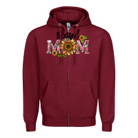 Burgundy blessed mom Zipper Hoodie - BarkalooDesign