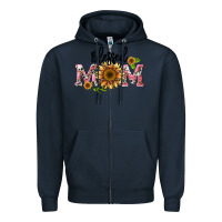 Navy blessed mom Zipper Hoodie - BarkalooDesign