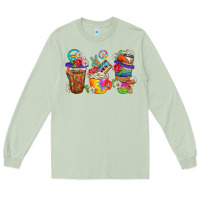 Matcha hippie coffee cups bbs Long Sleeve Tee - BundleAndBundleShop