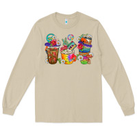 Mushroom hippie coffee cups bbs Long Sleeve Tee - BundleAndBundleShop