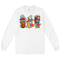 White hippie coffee cups bbs Long Sleeve Tee - BundleAndBundleShop