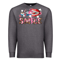 Charcoal Heather smile with teeth and brush Premium Sweatshirt - AdoDesignShop