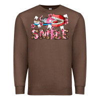 Chestnut smile with teeth and brush Premium Sweatshirt - AdoDesignShop