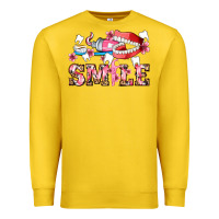 Lemon smile with teeth and brush Premium Sweatshirt - AdoDesignShop