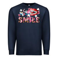 Navy smile with teeth and brush Premium Sweatshirt - AdoDesignShop