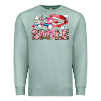 Seafoam smile with teeth and brush Premium Sweatshirt - AdoDesignShop