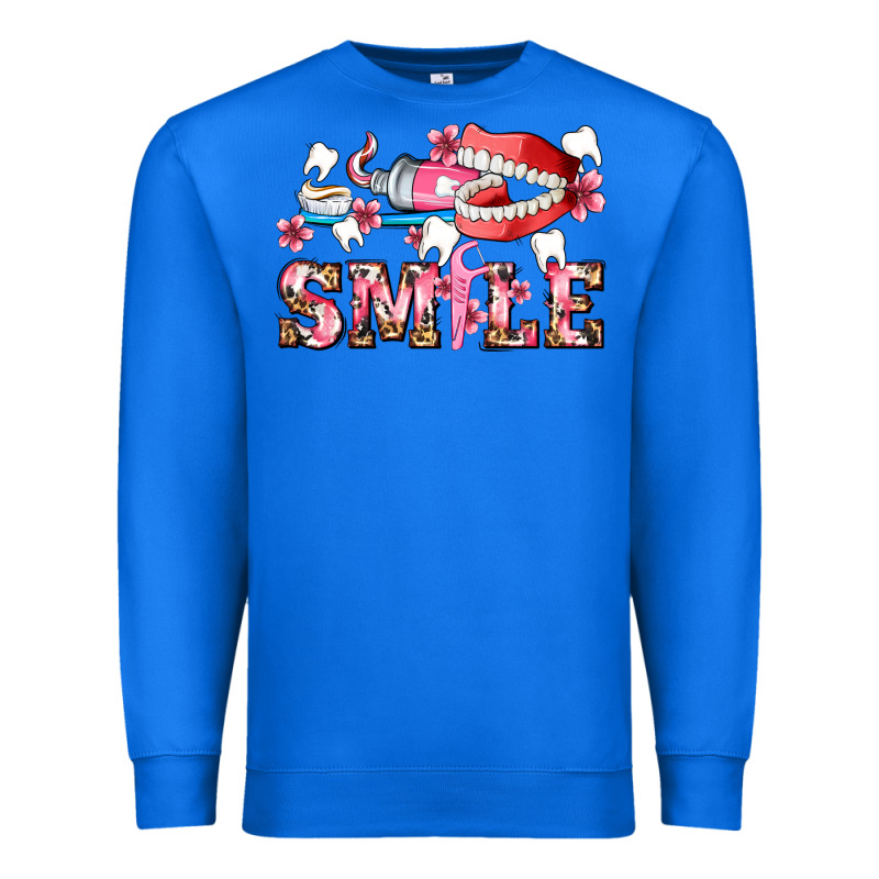 Smile With Teeth And Brush Premium Sweatshirt by AdoDesignShop | Teevron