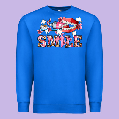 Smile With Teeth And Brush Premium Sweatshirt Designed By Adodesignshop