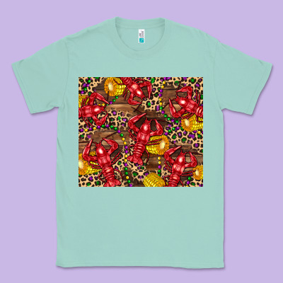 Mardi Gras Crawfish Classic Tee Designed By Cowgirlartshop