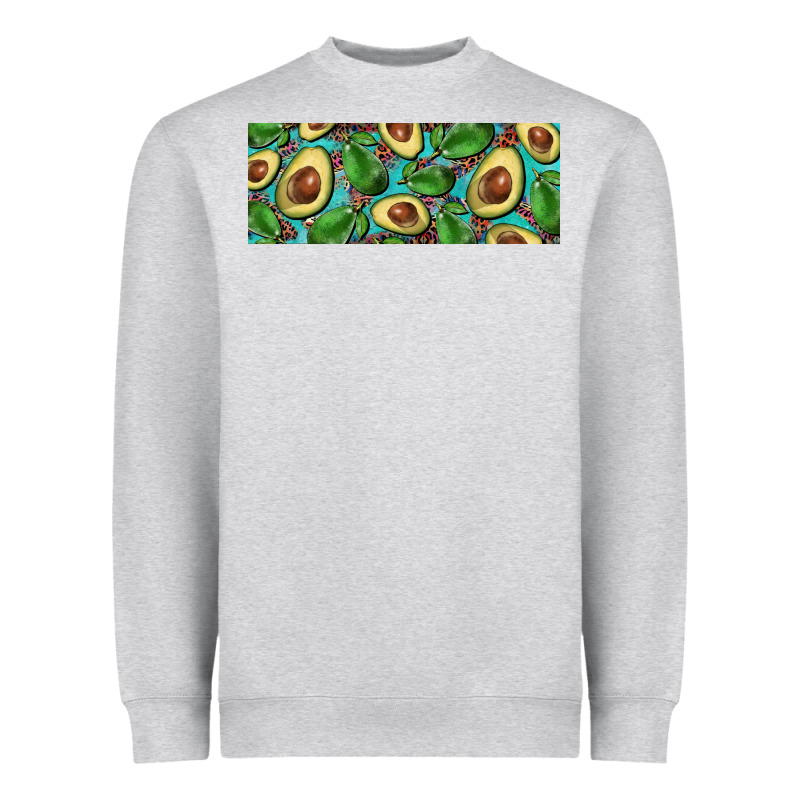 Avacado With Turquoise And Leopard Background 11 Oz Mug Heavyweight Sweatshirt by BarkalooDesign | Teevron