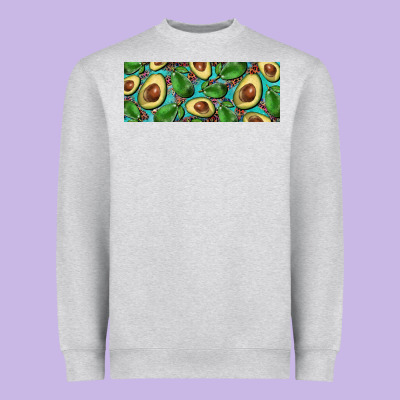 Avacado With Turquoise And Leopard Background 11 Oz Mug Heavyweight Sweatshirt Designed By Barkaloodesign