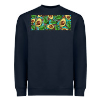 Navy avacado with turquoise and leopard background 11 oz mug Heavyweight Sweatshirt - BarkalooDesign