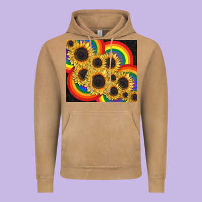 Pride Sunflower Tumbler Vintage Hoodie Designed By Fadigitalartstudio