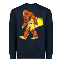 Navy bigfoot carrying taco Heavyweight Sweatshirt - DesigneFamous