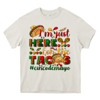 Cream I'm just here for the tacos #cincodemayo Heavy Core Tee - NancyCooperArtShop