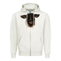 Suffolk Ewe Head Zipper Hoodie | Teevron