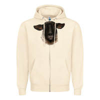 Sandshell suffolk ewe head Zipper Hoodie - BarkalooDesign
