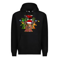 Black longhorn Aztec Christmas Premium Hoodie - CowhideDigitalArt