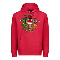 Cardinal longhorn Aztec Christmas Premium Hoodie - CowhideDigitalArt