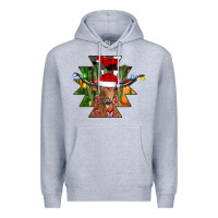 Heather Grey longhorn Aztec Christmas Premium Hoodie - CowhideDigitalArt