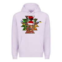 Lilac longhorn Aztec Christmas Premium Hoodie - CowhideDigitalArt