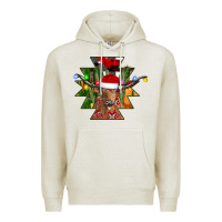 Oatmeal Heather longhorn Aztec Christmas Premium Hoodie - CowhideDigitalArt