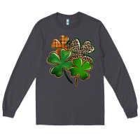 Smoke Leopard shamrock St. Patricks Day Long Sleeve Tee - FaDigitalArtStudio