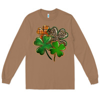 Toasted Coconut Leopard shamrock St. Patricks Day Long Sleeve Tee - FaDigitalArtStudio